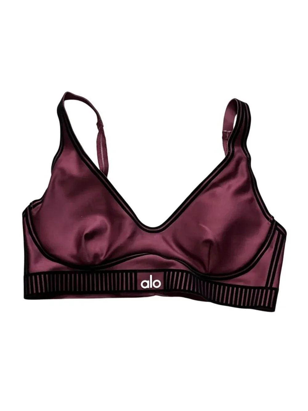 ALO Yoga Airlift Line Up Bra in Burgundy